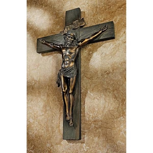 Crucifixion Cross of Jesus Christ Wall Sculpture, Design Toscano, Mfr#: QL1384
